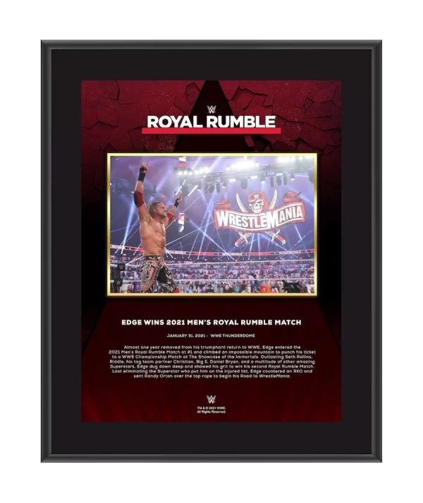 Edge WWE Framed 10.5" x 13" 2021 Royal Rumble Collage $7.20 Collectibles