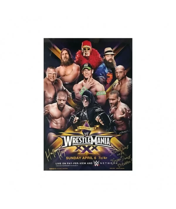 Hulk Hogan Signed Wrestlemania 30 Original Poster $164.00 Signed Items