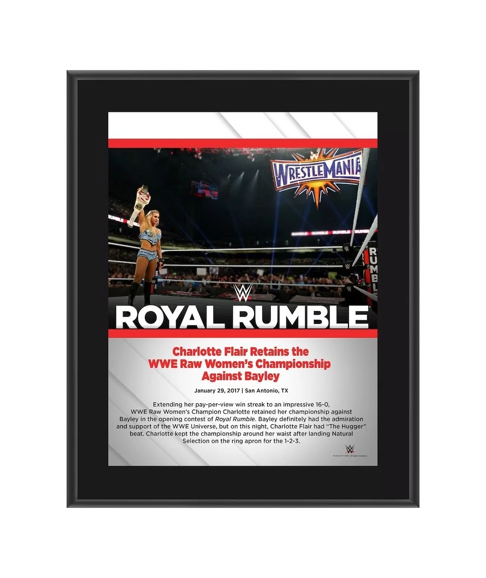 Charlotte Flair Framed 10.5" x 13" 2017 Royal Rumble Sublimated Plaque $7.44 Collectibles