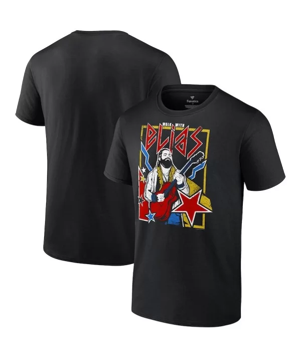 Men's Fanatics Branded Black Elias Walk With Elias T-Shirt $10.08 T-Shirts