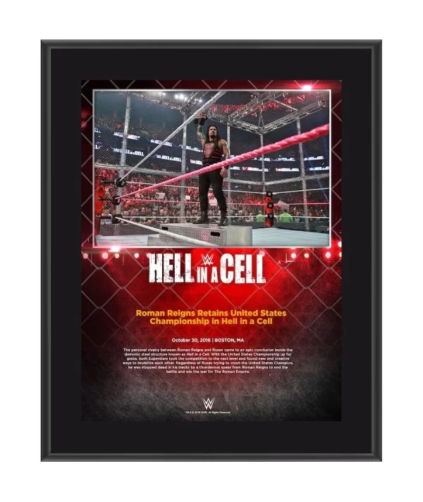Roman Reigns 10.5" x 13" 2016 Hell In A Cell Sublimated Plaque $7.68 Collectibles