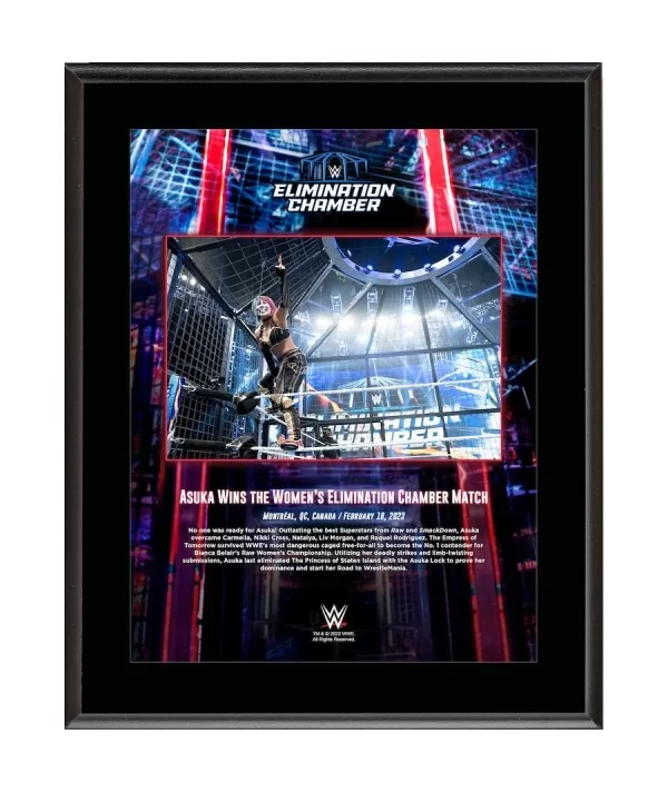 Asuka WWE 10.5" x 13" Elimination Chamber Sublimated Plaque $10.56 Collectibles
