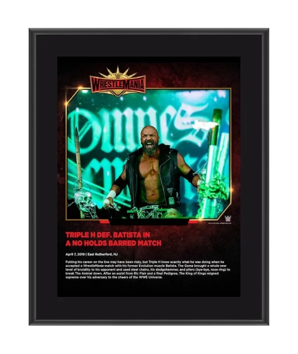 Triple H WWE Framed 10.5" x 13" WrestleMania 35 Sublimated Plaque $11.76 Collectibles