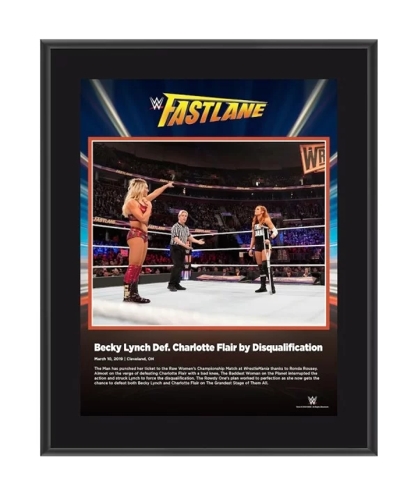 Charlotte Flair Framed 10.5" x 13" 2019 Fastlane Sublimated Plaque $9.60 Collectibles