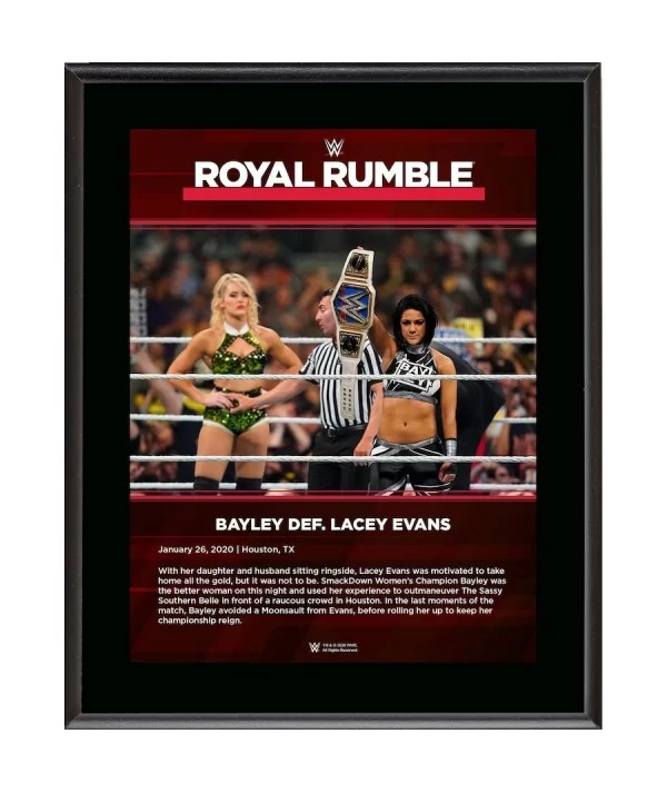Bayley Framed 10.5" x 13" 2020 Royal Rumble Sublimated Plaque $7.68 Home & Office