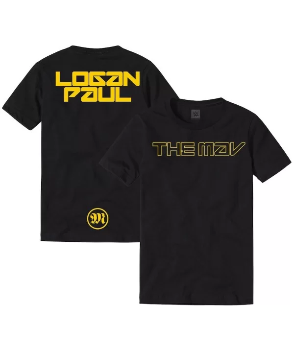 Men's Black Logan Paul The Maverick T-Shirt $9.36 T-Shirts