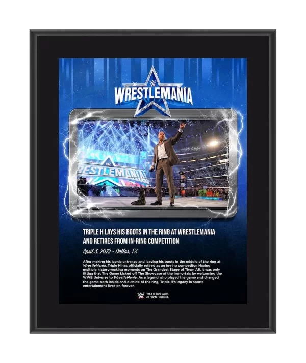 Triple H 10.5" x 13" WrestleMania 38 Night 2 Sublimated Plaque $11.52 Home & Office
