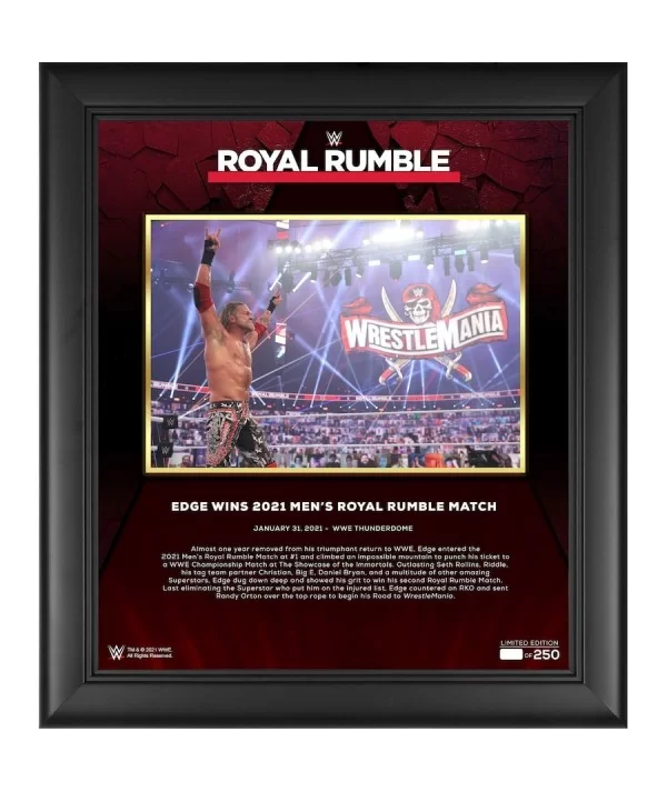 Edge WWE Framed 15" x 17" 2021 Royal Rumble Collage - Limited Edition of 250 $21.84 Collectibles