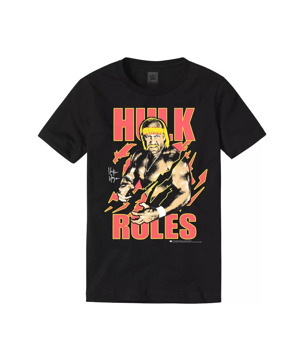 Men's Black Hulk Hogan Neon Collection T-Shirt $7.20 T-Shirts