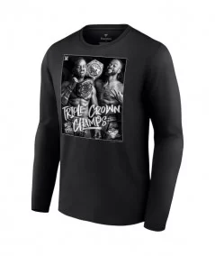 Men's Fanatics Branded Black The New Day Triple Crown Champs Photo Long Sleeve T-Shirt $8.96 T-Shirts