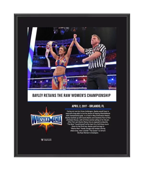 Bayley 10.5" x 13" WrestleMania 33 Sublimated Plaque $7.20 Home & Office