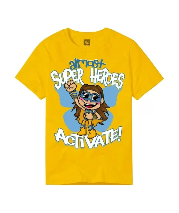 Men's Yellow Nikki A.S.H. Almost Super Heroes Activate! T-Shirt $7.14 T-Shirts