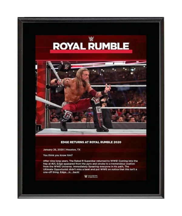 Edge Framed 10.5" x 13" 2020 Royal Rumble Sublimated Plaque $11.28 Home & Office
