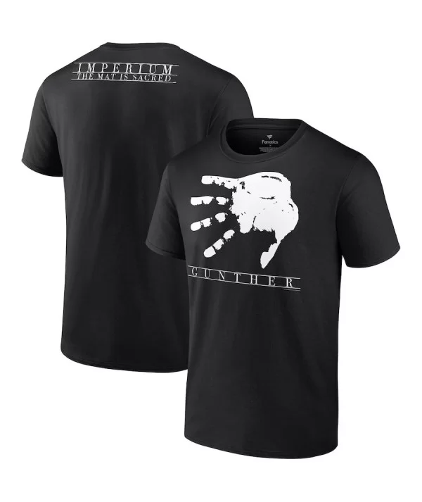 Men's Fanatics Branded Black Gunther Handprint T-Shirt $8.40 T-Shirts