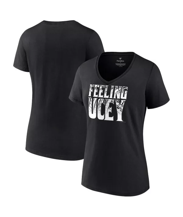 Women's Fanatics Branded Black The Bloodline Feeling Ucey V-Neck T-Shirt $11.28 T-Shirts
